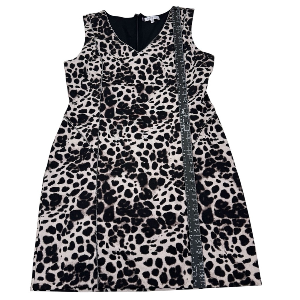 JLO Jennifer Lopez Animal Print Dress Sz 16 Office Siren Mob Wife Indie Sleaze - Picture 9 of 12